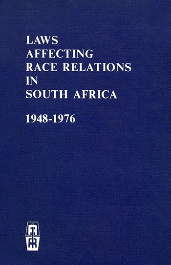 Laws affecting race relations in South Africa